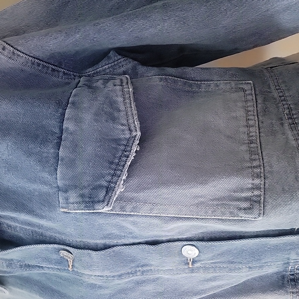 Zara Distress Style Jean Jacket - Picture 6 of 9